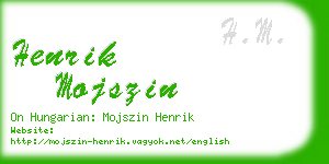 henrik mojszin business card